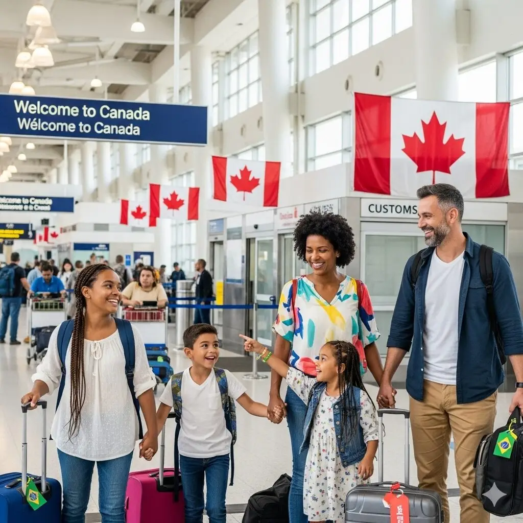 Família planejando mudança para morar fora